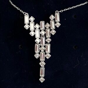 Authentic Swarovski VIOLA necklace BNIB exquisite deco look $160 swan logo NWT